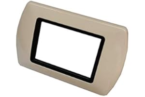 TOT ELECTRIC PLACCHE COMPATIBILI con BTICINO per SUPPORTI L4703/04/07 LIVING INTERNATIONAL moduli 3 4 6 posti supporti (3 posti, Avorio)