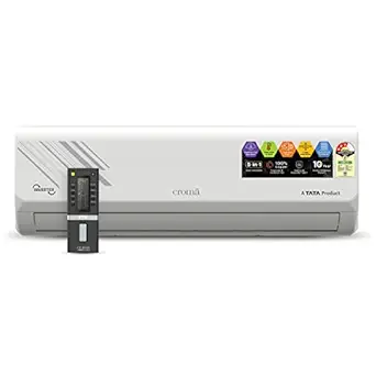 Croma 1 Ton 3 Star Inverter Split AC (Copper Condenser, 2022 Model, CRLA012IND255301, White) with Free Standard Installation