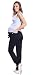 Mija - Relaxed Maternty Pants Trousers Harem Alladin 4012 (10, Black)