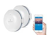 ✔ FIABLE Y PRÁCTICO - El sensor de agua inteligente por WiFi de Wasserstein funciona de manera fiable, ayudando a mantener la casa segura al alertar de posibles fugas de agua antes de sufrir daños más graves. Ayuda a evitar reparaciones costosas. Con una batería de bajo consumo, puede funcionar en modo standby durante más de 6 meses. El sensor es fácil de instalar y fácil de usar.