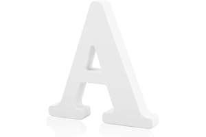 GLADFRESIT 1 Pcs Decorative Wood Letters for Crafts, Standing Alphabet Letters for Children Baby Name Wedding Birthday Party Home Wall Decoration 4"