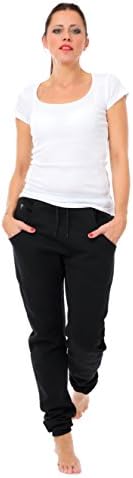 Joggers Woman Sweatpants Jogger Sports Trousers little Fairy by 3Elfen, Running Gym Bottoms Baggy Style - black grey M