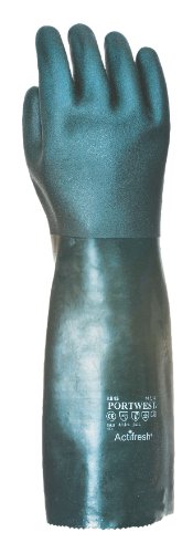 extra starke PVC-Schutzhandschuhe grün 45 cm lang
