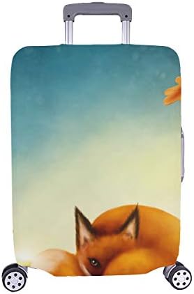 Little Red Fox Autumn Spandex Trolley Case Travel Luggage Protector Suitcase Cover 28.5 X 20.5 Inch