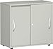 Produktbild Gera Möbel S-382501-LG Schiebetürenschrank Mailand 2 OH mit Standfüßen, 80 x 40 x 75,2 cm, lichtgrau