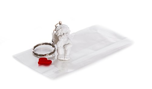 50 kleine Engel einzeln verpackt mit Herz; Schutzengel als Gastgeschenk, Kundengeschenk oder Mitbringsel zur Hochzeit, Kommunion, Taufe, Kommunion oder Geburtstag; liebevolle exklusive Tischdekoration als Schlüsselanhänger.