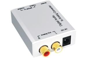 LINK CABLE STORE LCS - Convertisseur Audio - Convertit un signal numérique (SPDIF Toslink ou Electrique Coax) en signal analogique (RCA) Connectique plaqué or.***Attention*****, assurez vous que votre source (Téléviseur par ex , ne délivre pas du son "compressé" Dolby "DTS" "AC3" , cet appareil ne fonctionne qu'avec du son "Non compressé" (PCM). Dans tous les cas , repportez vous à la notice de votre téléviseur.