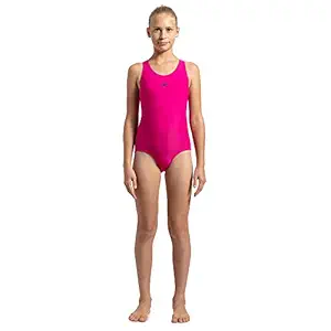 Speedo Lycra Racerback One-Piece for Girls (Color: Electric Pink/True Navy)