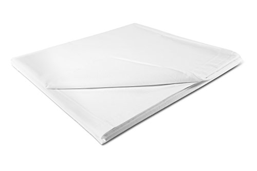 ZOLLNER® hochwertiges Betttuch / Bettlaken weiß 240x290 cm, in weiteren Größen verfügbar,ohne Gummizug, direkt vom Hotelwäschehersteller, Serie "Maxi"