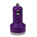 Produktbild Hykis New Bullet Adapter Dual USB 2-Port-Auto-Ladegert f¨¹r iPhone iPod Touch-Handy Android-Telefon f¨¹r Handy Smartphone [purpurrot]