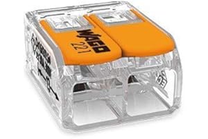 10 pièces Wago 221-612 borne de raccordement 2 fils avec levier 0,5-6 qmm petit modèle, transparent