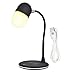 Produktbild LED Schreibtischlampe mit Bluetooth Lautsprecher, USB Touch Tischleuchte dimmbar mit Ladefunktion, Wireless Charging Tischlampe(schwarz)