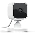 Blink Mini - Videocamera di sicurezza intelligente per interni, plug-in, video HD 1080p, rilevazione di movimento, audio bidi
