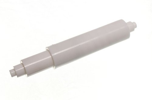 2 X TOILET ROLL HOLDER SPARE WHITE PLASTIC SPRUNG ROLLER