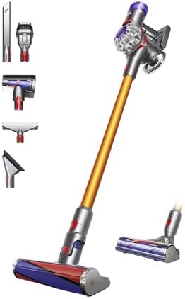Dyson V8 Absolute Aspirapolvere Senza Filo, 115 AW, fino a 40 min di autonomia, Spazzola Motorbar anti-groviglio, rimuove peli di animali, Spazzola Fluffy, aspirapolvere portatile e per pavimenti