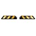 Produktbild Pre&Mium 2x Radstopper 56 x 10 x 15 cm Gummi Parkplatzbegrenzung Einparkhilfe Reflektoren