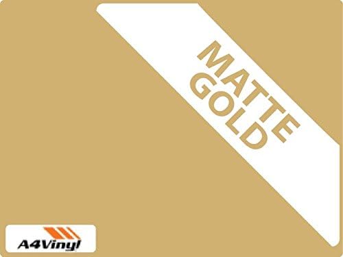 JasonCarlMorgan A4 Gold Matte 297x210mm 1x Self Adhesive Vinyl Sheet, 5-7yr Grade