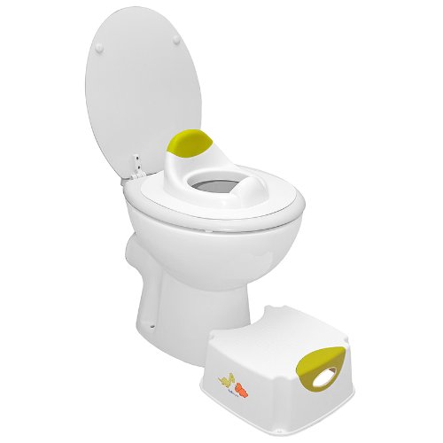 Safetots Dinosaur Toilet Training Seat and Step Stool Lime