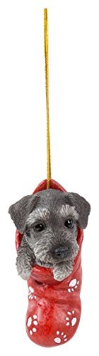Hanging Christmas Stocking Pet Pals Vivid Arts- Palmas Colgantes de Navidad para Mascotas, Schnauzer
