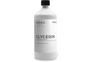 Area52 – Glycerin 1 Liter technische Qualität mit 86,5% Reinheit – Vielseitiges Glyzerin für Frostschutzmittel, Schmiermittel, Weichmacher, Trennmittel & Feuchthaltemittel – Nur für techn. Anwendungen