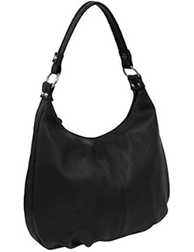 AMBRA Moda Damen Handtasche Echtleder Beutel Schultertasche Hobo Bags Shopper DIN-A4 GL001