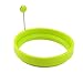 Produktbild L-DiscountStore Silikon-Eierring für Pfannkuchen, Frühstück, Sandwiches – Benedikt-Eier – Omelets und mehr Antihaft-Form rund grün grün 10 * 10 * 2cm