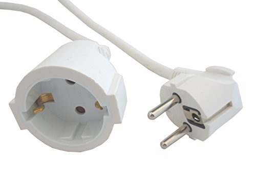 Cable alargador 10 metros Blanco 3x1,5mm H05VV-F