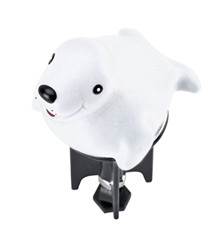 WENKO 21450100 Waschbeckenstöpsel Pluggy® 3D Robbe – Abfluss-Stopfen, für alle handelsüblichen Abflüsse, Kunststoff, 4.6 x 11.2 x 5.8 cm, Weiß - 3