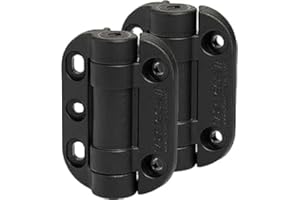 Safetech Hardware Self Closing Gate Hinges, Self-Aligning Pool & Outdoor Hinges Heavy Duty Adjustable Tension Gate Hinges for Any Square Post Metal, Wood & Vinyl Gates up to 40kgs (TopKlik SHG-90L)