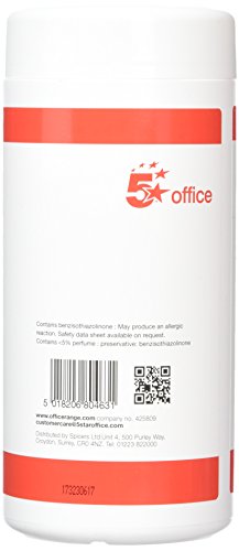 5 Star Reinigungstücher für PC-Bildschirme Gehäuse und Tastaturen 100 Stück - 2