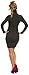 Happy Mama Women's Maternity Stretchy Knitted Dress Roll Neck Bodycon. 888p (Graphite, 8/12)