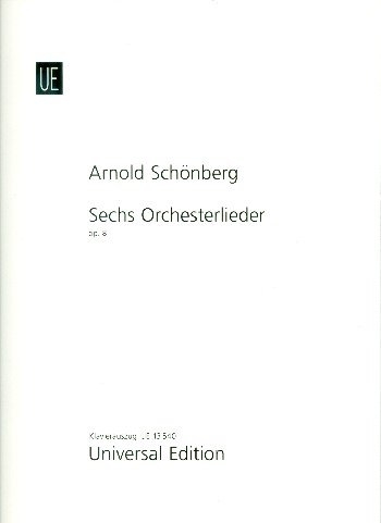 6 Orchesterlieder Op 8. Gesang, Klavier