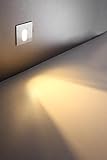 Warmweiß 1W LED-Wandleuchte Einbauleuchte Wandleuchte Treppenlicht Stufenbeleuchtung, 2 Stück - 3