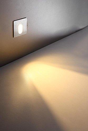 Warmweiß 1W LED-Wandleuchte Einbauleuchte Wandleuchte Treppenlicht Stufenbeleuchtung, 2 Stück - 3