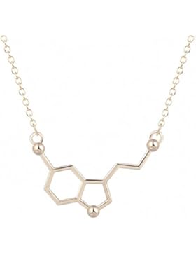 Mese London Serotonin Anhänger Chemie Struktur Happiness Halskette–Elegantes Geschenk-Box