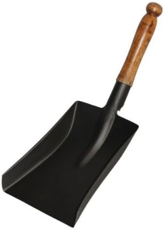 Coal Shovel Black With Wooden Knob Handle (Large)