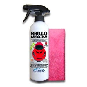 LIMPIARCOCHE.COM SANMARINO BRILLO CARROCERÍAS EFECTO ESPEJO CON PISTOLA 500 ML. + BAYETA MICROFIBRA
