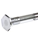 YANZHEN Duschvorhangstange rostfreier Stahl Freies Stanzen Teleskopstange Gerade Ausführung Pole Kleiderständer Gardinenstange Teleskop-Duschstange ( größe : 100-140cm )