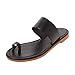 Produktbild Hausschuhe Frauen Sommer mit Absatz Flip Flops für Damen Strand Schuhe Flache Sandalen Beiläufige Zehentrenner Römische Slippers Schuhe (Schwarz,42 EU)
