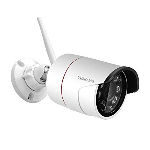 YESKAMO 1080P Caméra de Surveillance extérieure sans Fil pour enregistreur NVR YESKAMO 30 m Vision Nocturne Détecteur de Mouvement