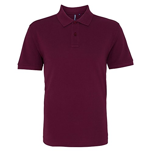 Asquith & Fox Mens Plain Short Sleeve Polo Shirt (2XL) (Washed Purple)