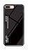 Produktbild Nadoli Handyhülle für iPhone 8 Plus 5.5",Neu Stil Spiegel Bewirken Sprichwort Muster Schwarz Ultra Dünn 9H Gehärtetem Glas Stoßfest hülle mit Weich Silikon TPU Rahmen Hart Bumper Zurück Schale Case Schutzhülle für iPhone 8 Plus 5.5"/7 Plus 5.5",Schwarz