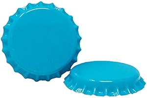 HUGSTER Crown Cap Bouchon en métal (doublure Daraform 26 mm) Bouteille de bière maison – 14 couleurs et lots mixtes avec toutes les 14 couleurs – diverses (sac mixte, 600) (cyan, 150)