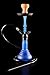 Produktbild Kaya Shisha Wasserpfeife Nargile „Blue Neon SPN 480L“, mit Blauer Silikonrauchsäule und Schwarzem Schlauch-Mundstück-Set