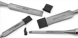 Kreator Meißel Set 4 teilig Holzmeissel Beitel Holzschnitzerei Holzgriff - 4