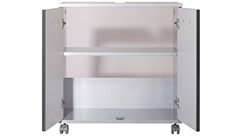 SCHILDMEYER Waschbeckenunterschrank Dallas, Breite 60 cm anthrazit, silberfarben - 2