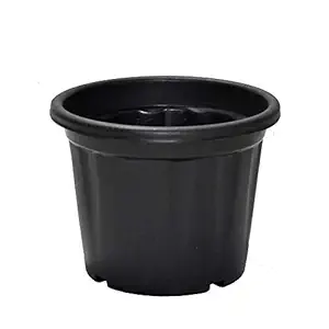 Round Plastic Planter (Red)