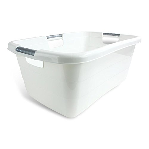HC-Handel 930087 Wanne aus Kunststoff ergonomisch mit Griffen 40 Liter blau oder weiß - 2