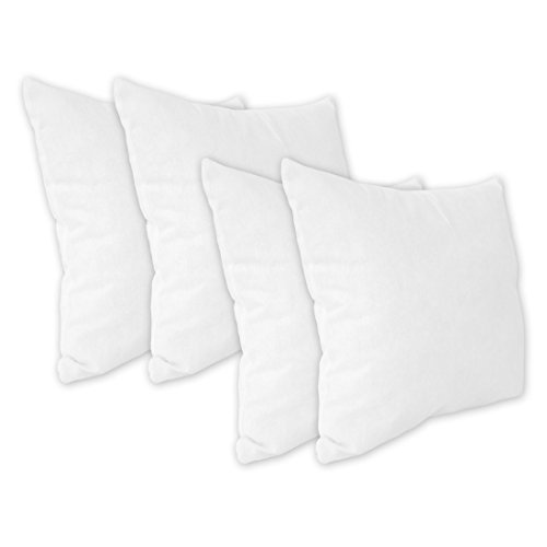 Qool24 Innenkissen 2er bis 10er Pack Set Füllkissen 100% Baumwolle 22 Größen in Weiß mit Reißverschluss 4er Pack 30 x 30 cm - 2