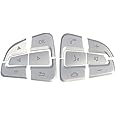Cuasting Car Steering Wheel Button Cover Trim Stickers for Mercedes A B Class GLA GLE GLS CLA C177 2015-2019 Accessories
